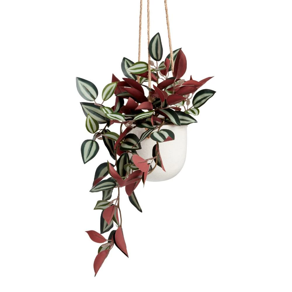 World Market Faux Tradescantia Zebrina Plant in Hanging Pot 1 World Market Faux Tradescantia Zebrina Plant in Hanging Pot