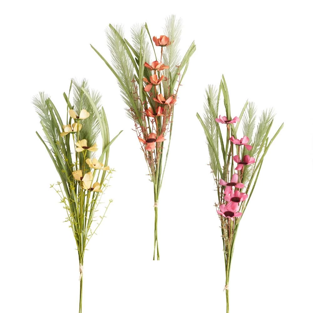 World Market Faux Cosmos Flower and Pampas Grass Bunch 1 World Market Faux Cosmos Flower and Pampas Grass Bunch