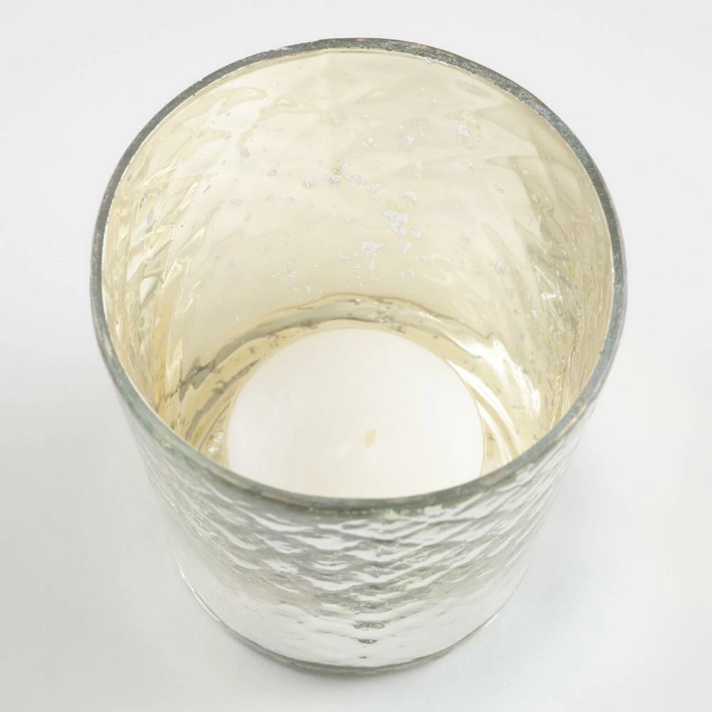 World Market Silver Mercury Glass Votive Candle Holder Set Of 3 2 World Market Silver Mercury Glass Votive Candle Holder Set Of 3 - Image 2