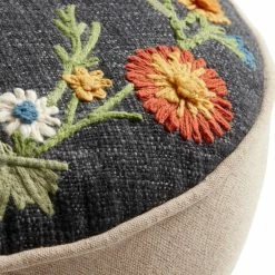 World Market Round Dark Indigo Embroidered Good Vibes Throw Pillow 5 World Market Round Dark Indigo Embroidered Good Vibes Throw Pillow -Decor & Pillows Sales Store unnamed file 2938