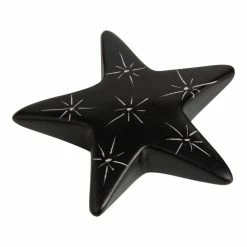 World Market Black Kisii Soapstone Star Decor