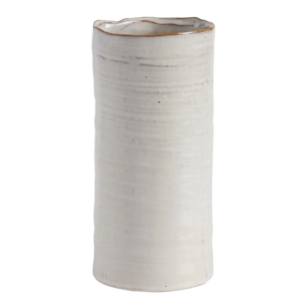 World Market Tall Ivory Ceramic Reactive Glaze Vase 1 World Market Tall Ivory Ceramic Reactive Glaze Vase