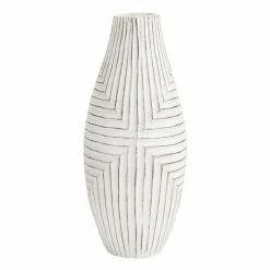 World Market Large White Textured Ecomix Vase