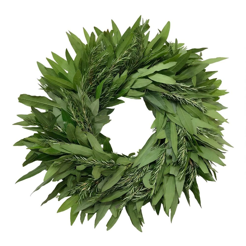 World Market Fresh Bay Leaf and Rosemary Wreath 1 World Market Fresh Bay Leaf and Rosemary Wreath