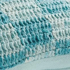 World Market Aqua Crocheted Check Indoor Outdoor Lumbar Pillow -Decor & Pillows Sales Store unnamed file 311