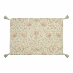 World Market Indah Multicolor Floral Woven Tassel Bath Mat