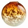 World Market Amber And White Sphere Confetti Glass Vase