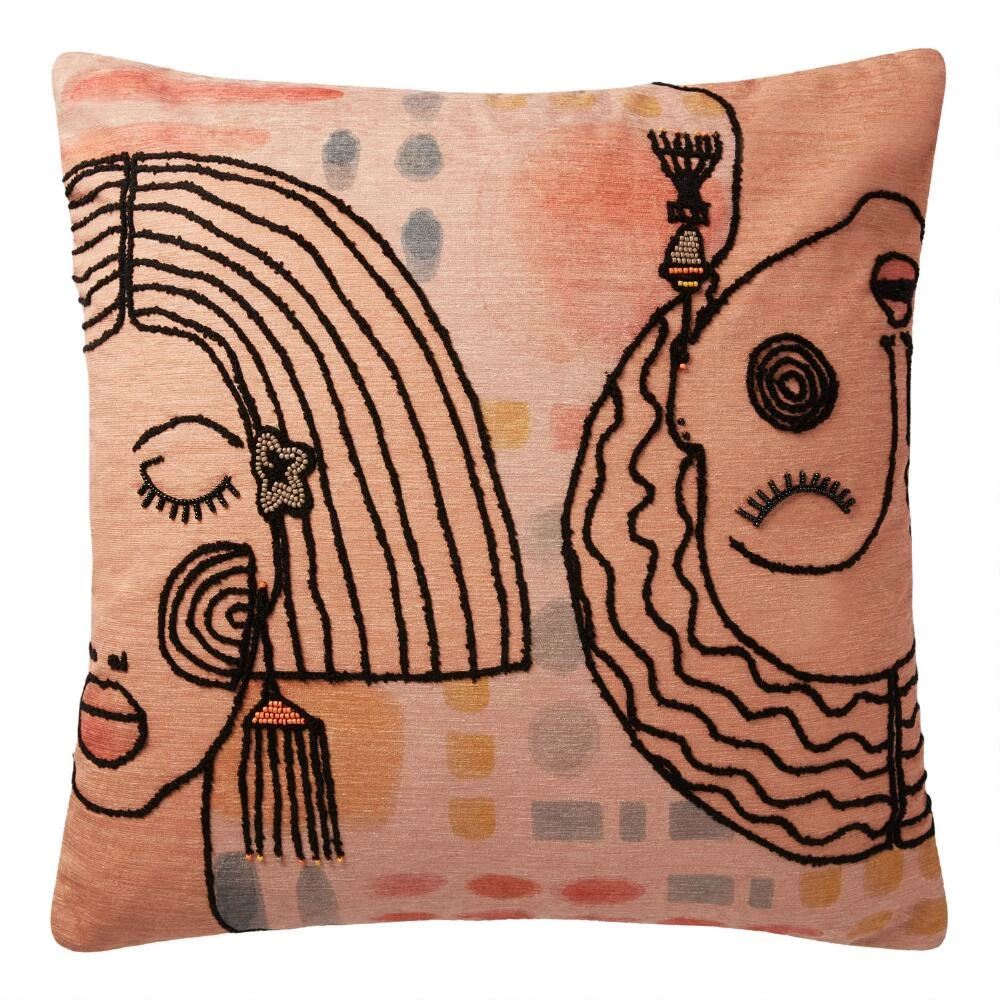 World Market Justina Blakeney Agatha & Oona Terracotta Throw Pillow 1 World Market Justina Blakeney Agatha & Oona Terracotta Throw Pillow