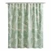 World Market Jakarta Palm Green And White Shower Curtain