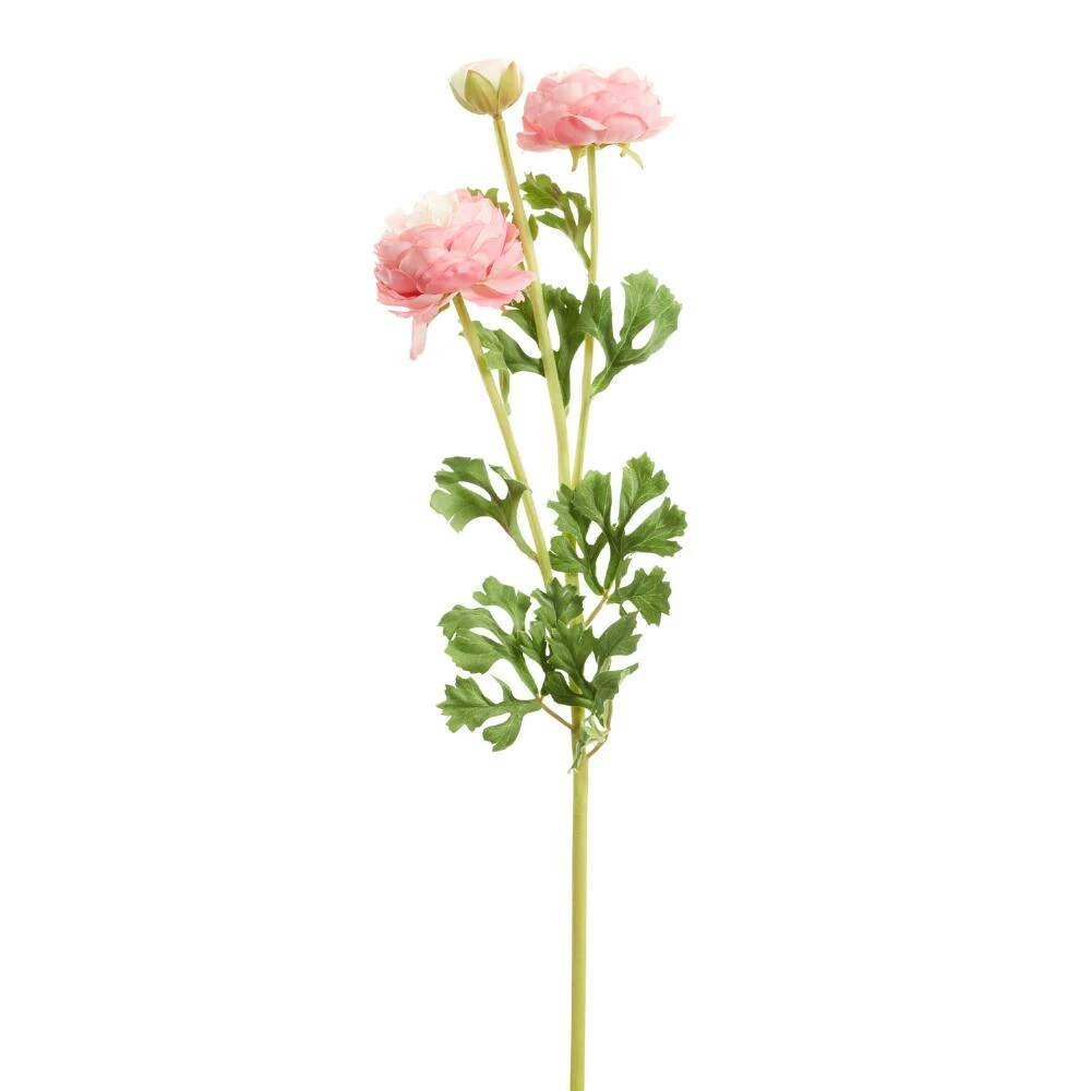 World Market Pink Faux Ranunculus Spray 1 World Market Pink Faux Ranunculus Spray