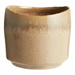 World Market Tan Ombre Reactive Glaze Ceramic Planter