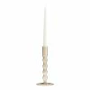 World Market Smoke Gray Glass Taper Candle Holder