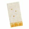 World Market Mustard And White Daisy Speckled Terry Hand Towel