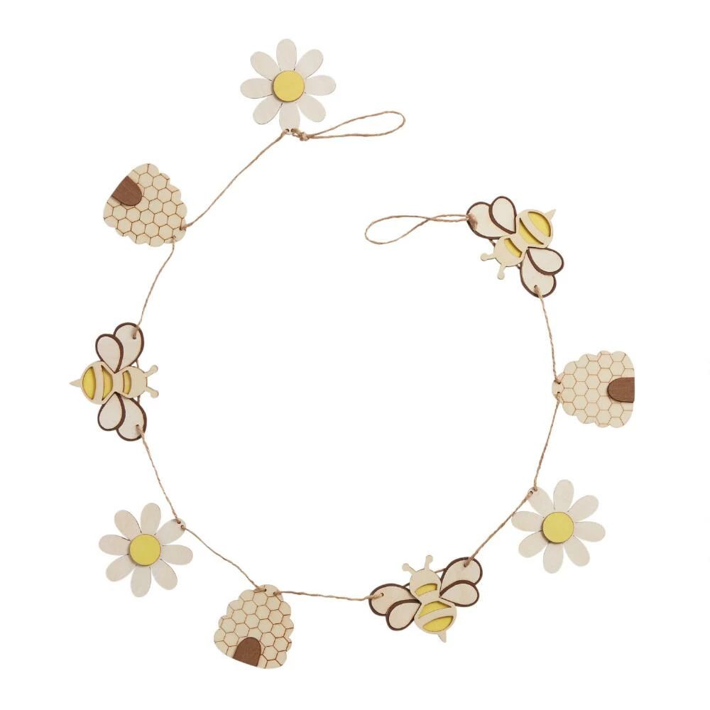 World Market Wooden Spring Bees And Daisies Garland 2 World Market Wooden Spring Bees And Daisies Garland - Image 2