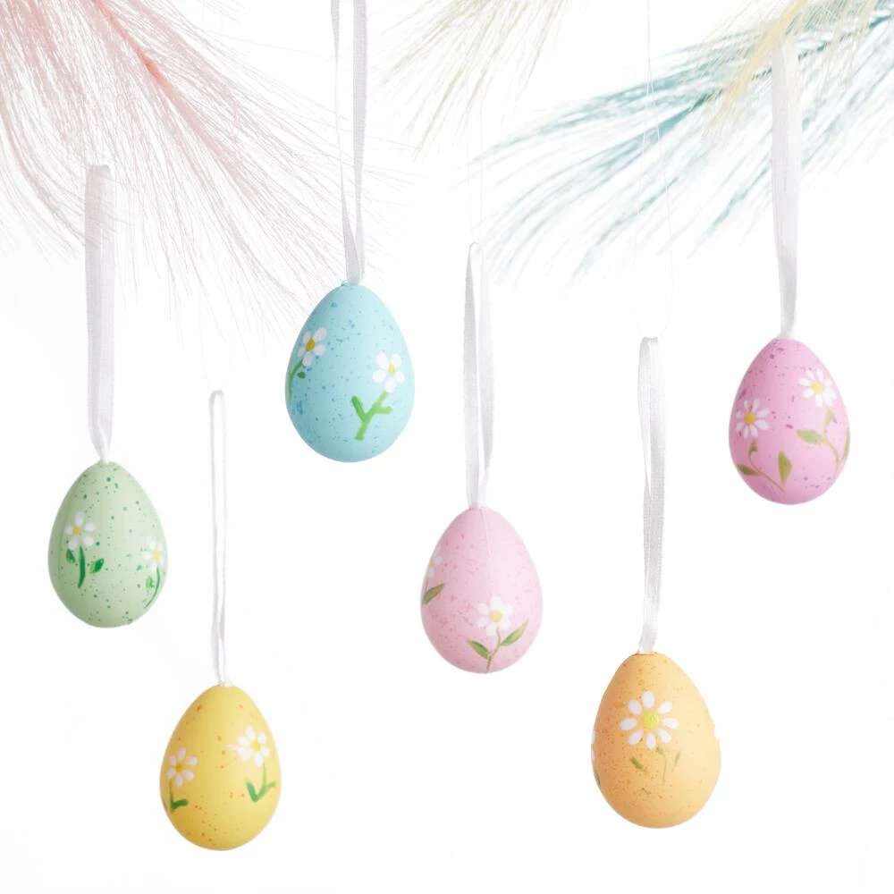 World Market Mini Easter Egg Ornaments With Daisies 12 Pack 1 World Market Mini Easter Egg Ornaments With Daisies 12 Pack