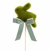 World Market Green Leaping Bunny Picks Set of 2