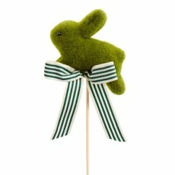 World Market Green Leaping Bunny Picks Set of 2