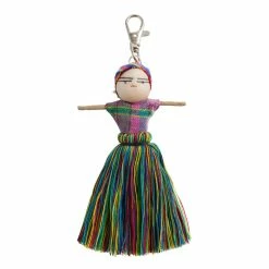 World Market Mayan Worry Doll Tassel Charm With Clip