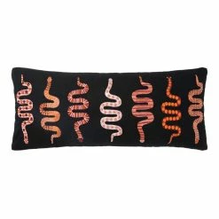World Market Justina Blakeney Snake Black Lumbar Pillow