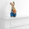 World Market Natural Fiber Bunny In Overalls Decor