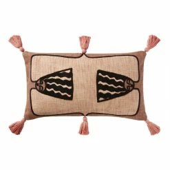 World Market Justina Blakeney Grace Blush Tasseled Lumbar Pillow