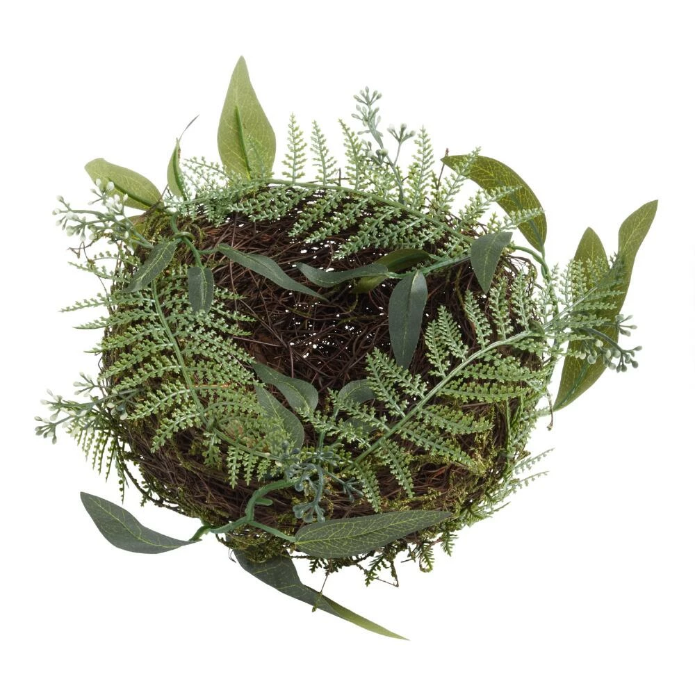 World Market Natural Twig And Faux Fern Nest 1 World Market Natural Twig And Faux Fern Nest