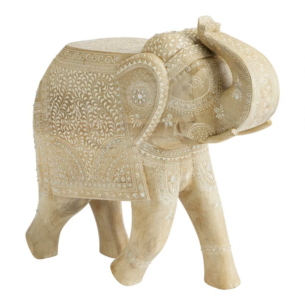 World Market CRAFT Carved Wood Elephant Floor Decor 1 World Market CRAFT Carved Wood Elephant Floor Decor