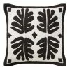 World Market Justina Blakeney Paradiso Ivory and Black Leaf Throw Pillow