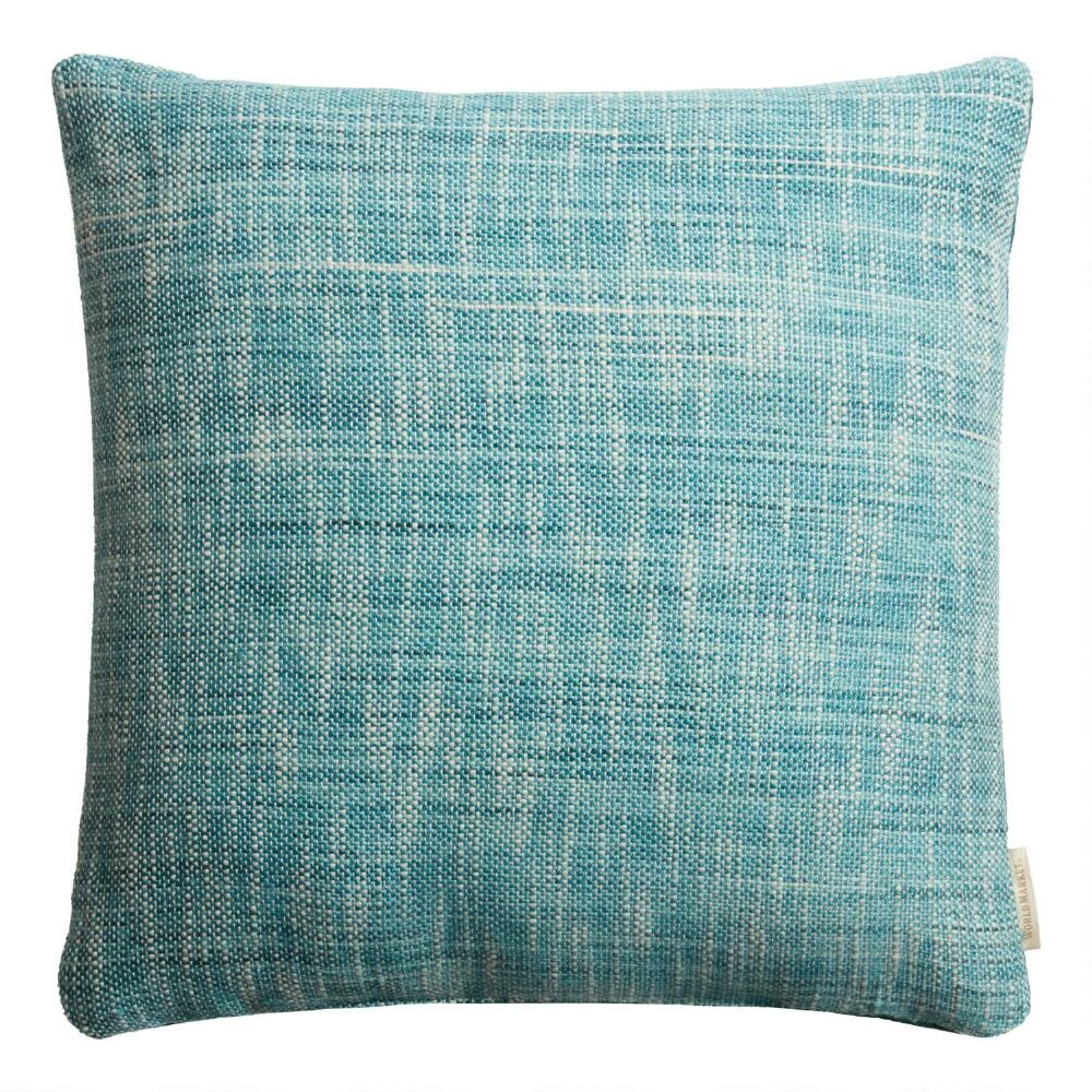 World Market Variegated Woven Indoor Outdoor Throw Pillow 2 World Market Variegated Woven Indoor Outdoor Throw Pillow - Image 2