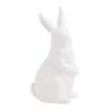 World Market Matte White Ceramic Bunny Decor