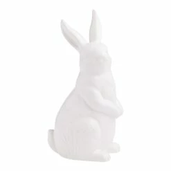 World Market Matte White Ceramic Bunny Decor