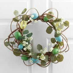 World Market Speckled Easter Egg and Natural Fiber Wreath