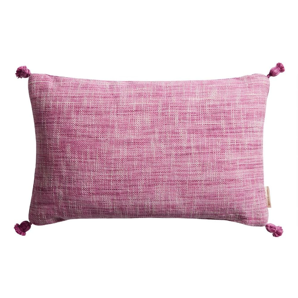 World Market Woven Corner Tassel Indoor Outdoor Lumbar Pillow 3 World Market Woven Corner Tassel Indoor Outdoor Lumbar Pillow - Image 3