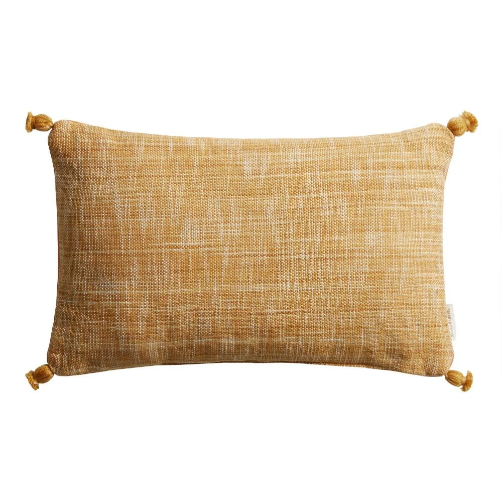 World Market Woven Corner Tassel Indoor Outdoor Lumbar Pillow 4 World Market Woven Corner Tassel Indoor Outdoor Lumbar Pillow - Image 4