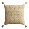 World Market Coral Ribbed Carpet Print Throw Pillow
