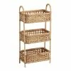 World Market Farrah Natural Rattan Cane 3 Tier Storage Tower