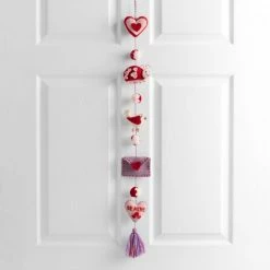 World Market Felted Wool Valentine's Day Icons Hanging Decor