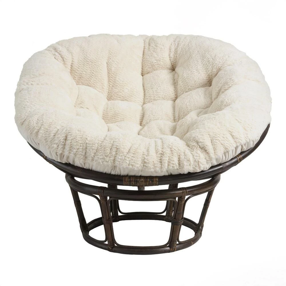 World Market Faux Fur Papasan Chair Cushion 4 World Market Faux Fur Papasan Chair Cushion - Image 4