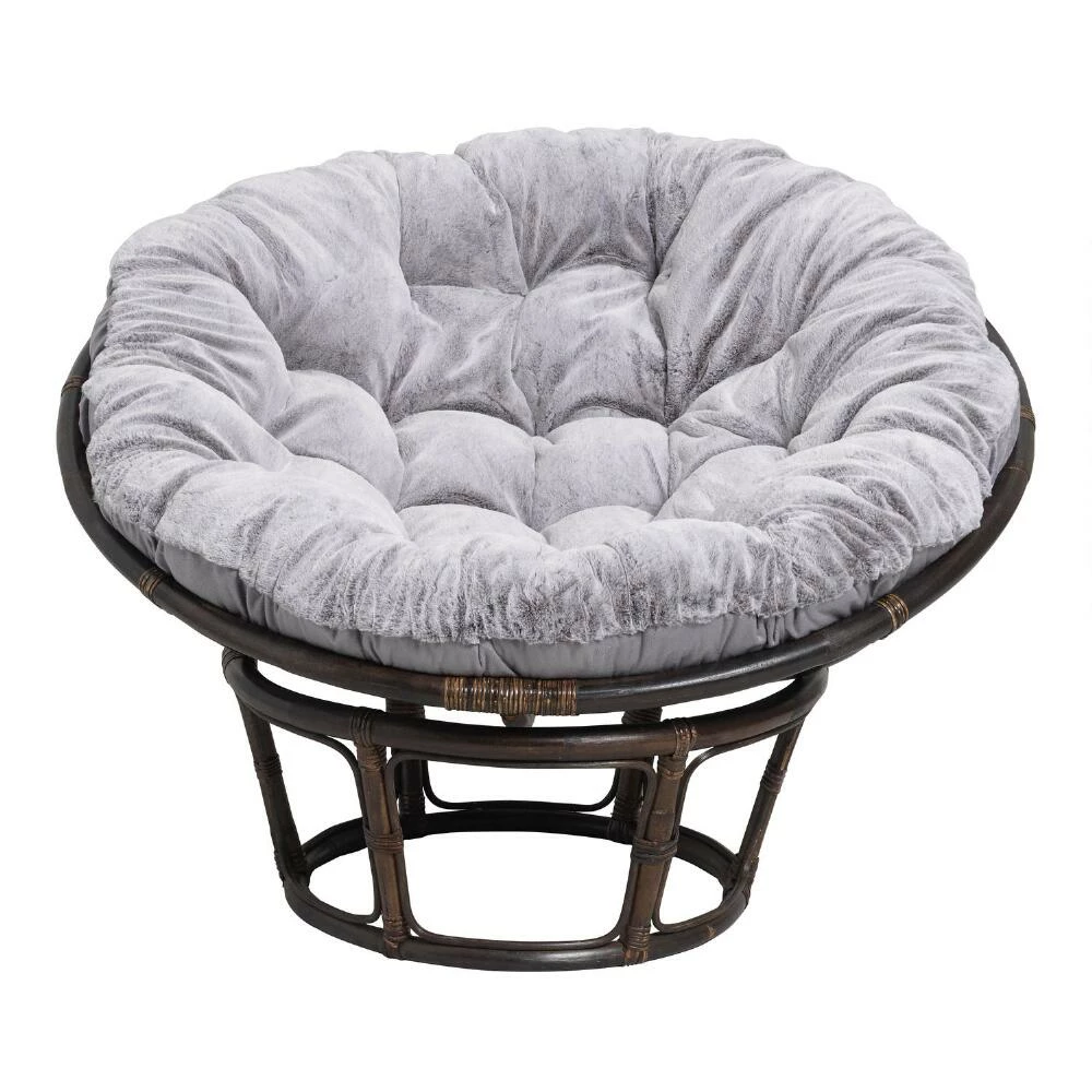World Market Faux Fur Papasan Chair Cushion 5 World Market Faux Fur Papasan Chair Cushion - Image 5