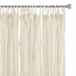 World Market Cotton Crinkle Voile Curtains Set of 2