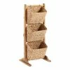 World Market Drew Acacia And Water Hyacinth 3 Tier Basket Stand