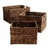 World Market Madras Dark Brown Abaca Utility Basket