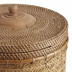 World Market Benji Natural Rattan Basket With Lid -Decor & Pillows Sales Store unnamed file 71