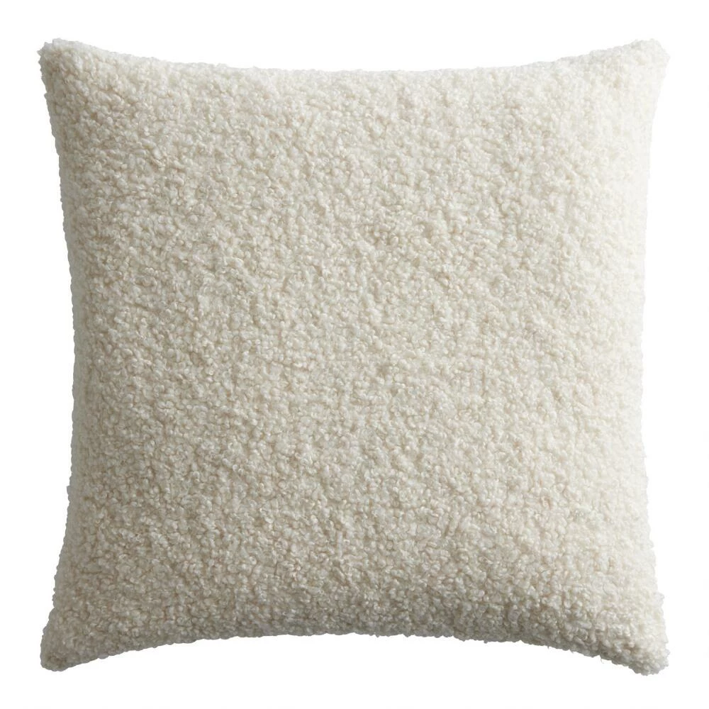 World Market Oversized Ivory Textured Boucle Throw Pillow 1 World Market Oversized Ivory Textured Boucle Throw Pillow