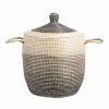 World Market Amelia Ombre Seagrass Tote Basket With Lid
