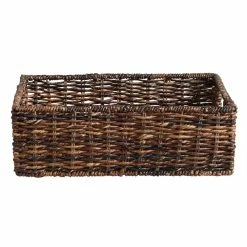 World Market Madras Low Dark Brown Abaca Utility Basket -Decor & Pillows Sales Store unnamed file 755