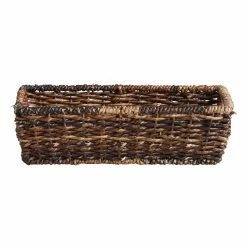 World Market Madras Low Dark Brown Abaca Utility Basket -Decor & Pillows Sales Store unnamed file 756
