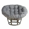 World Market Charcoal Microsuede Papasan Chair Cushion