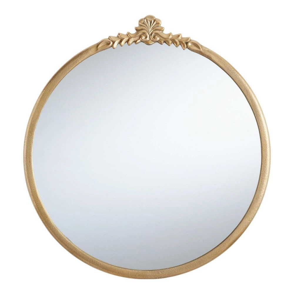 World Market Round Metal Vintage Style Wall Mirror 1 World Market Round Metal Vintage Style Wall Mirror