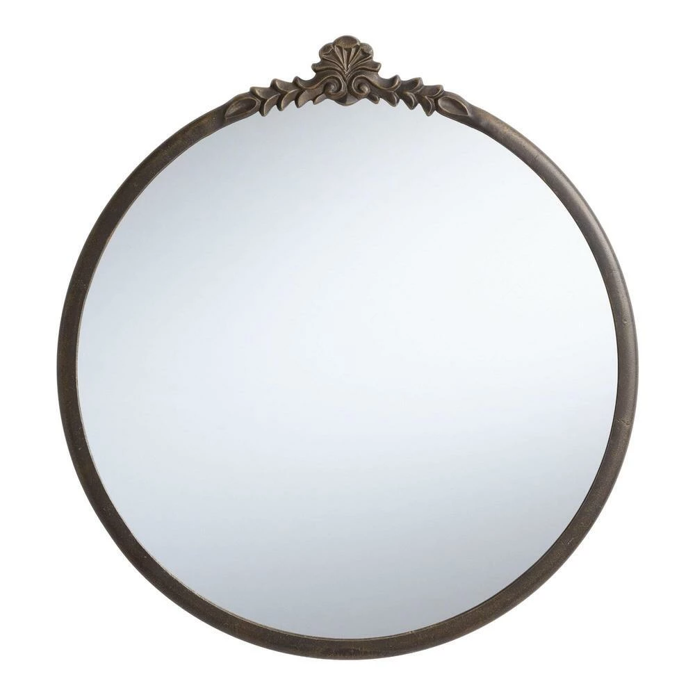 World Market Round Metal Vintage Style Wall Mirror 5 World Market Round Metal Vintage Style Wall Mirror - Image 5